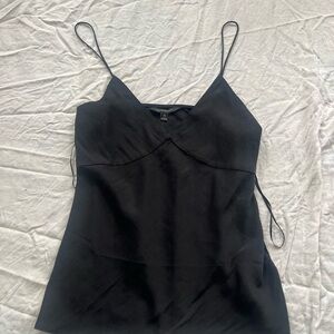 Banana Republic Women's Satin Black Tank
